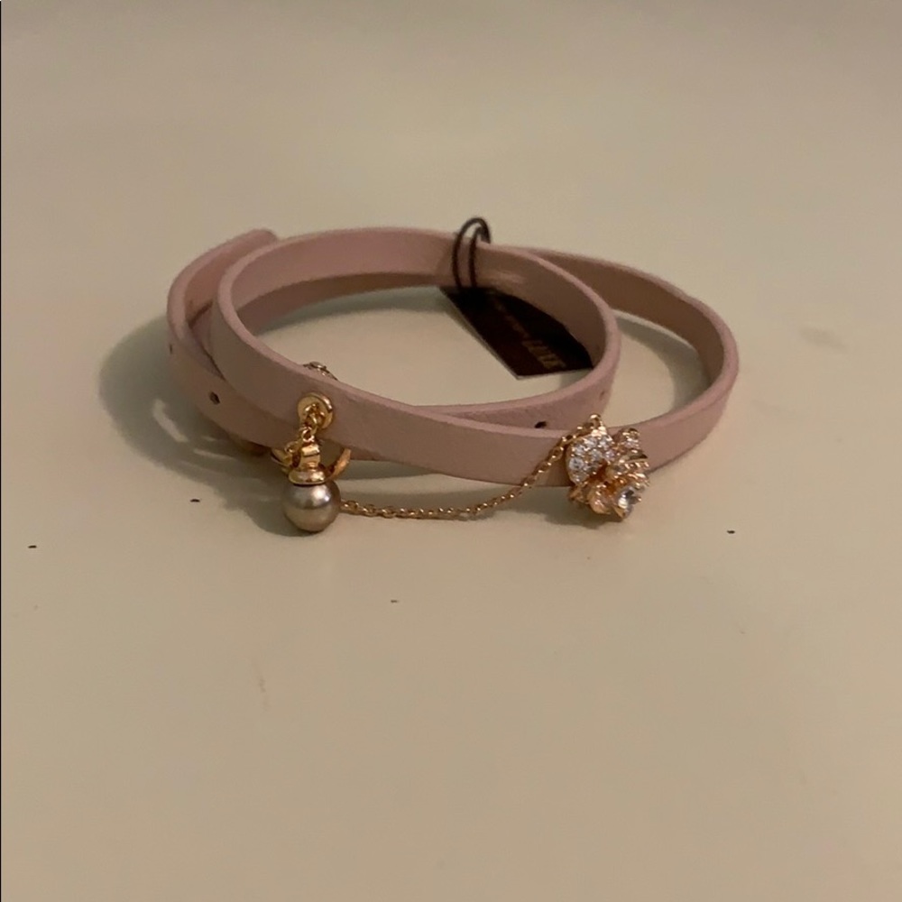 Light pink skinny wrap bracelet
